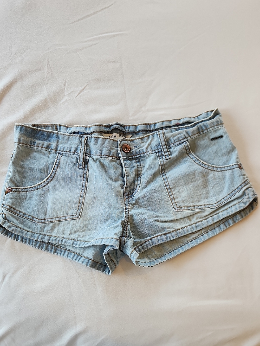 Billabong Light Blue Low Rise Denim Jean Shorts